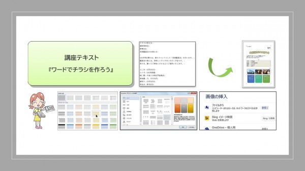 Ｗｏｒｄでチラシコラージュ